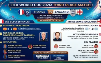 Perebutan Tempat Ketiga Piala Dunia 2026: Prancis vs Inggris, Siapa yang Akan Menang?