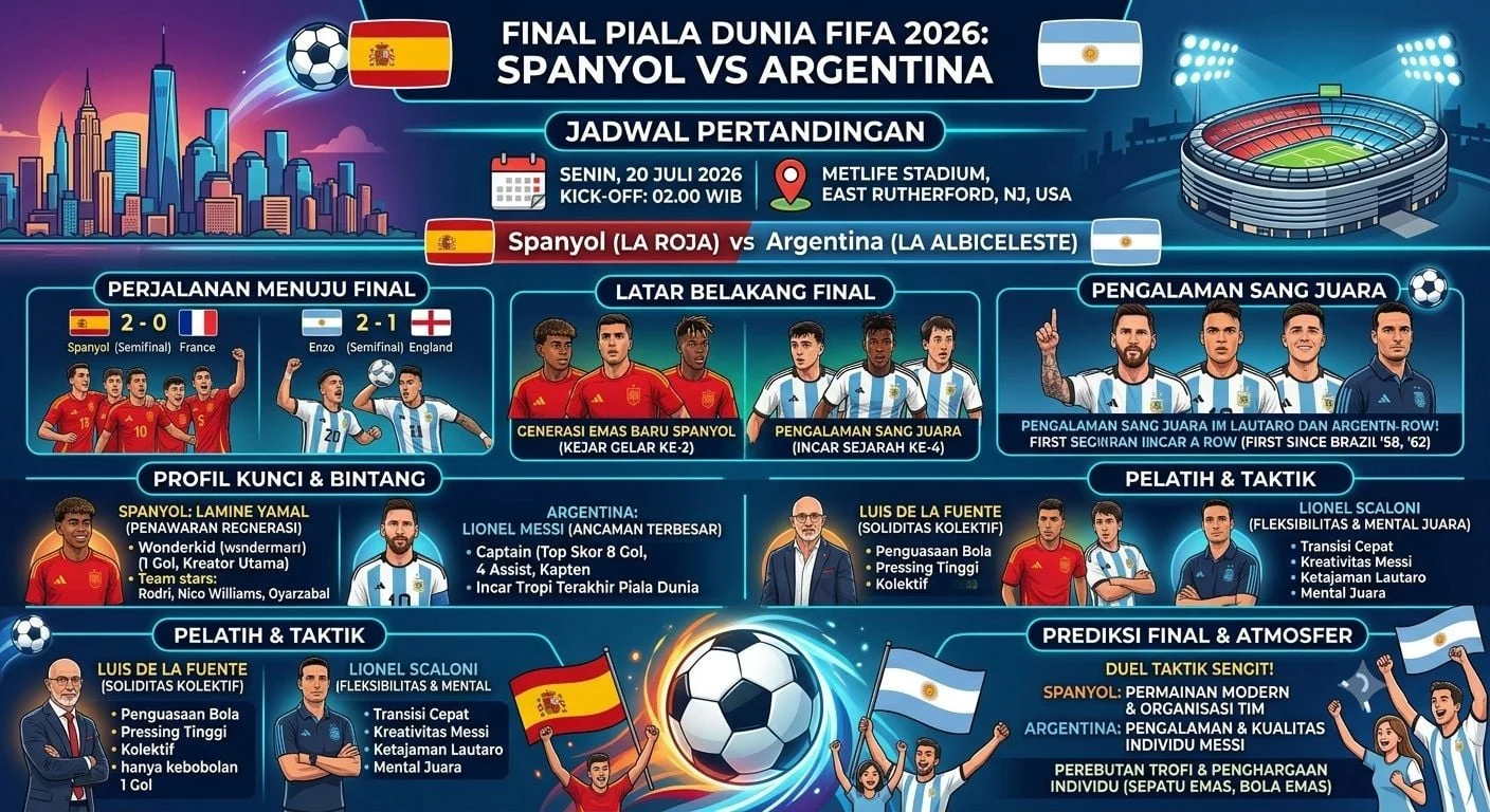 Pertarungan Sengit di Final Piala Dunia: Spanyol vs Argentina
