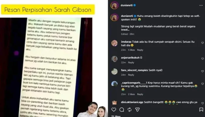 Pesan Perpisahan Sarah Gibson untuk Diska Resha, Mengharukan dan Penuh Kasih Sayang