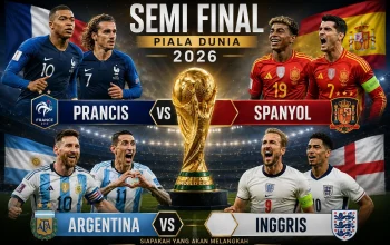 Piala Dunia 2026: Jadwal Semifinal dan Final, Prancis vs Spanyol dan Inggris vs Argentina
