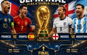 Piala Dunia 2026: Spanyol vs Argentina di Final, Prancis vs Inggris Perebutan Juara 3