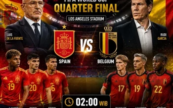 Piala Dunia 2026: Spanyol Vs Belgia, Siaran Langsung TVRI dan Link Live Streaming