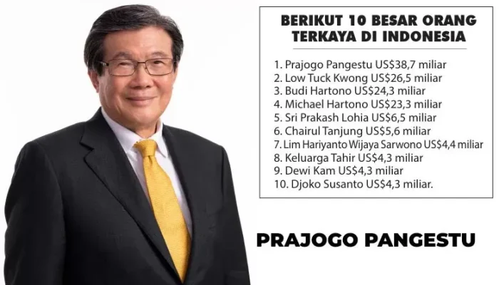 Prajogo Pangestu Kembali Jadi Orang Terkaya di Indonesia, Ini Rincian Kekayaannya