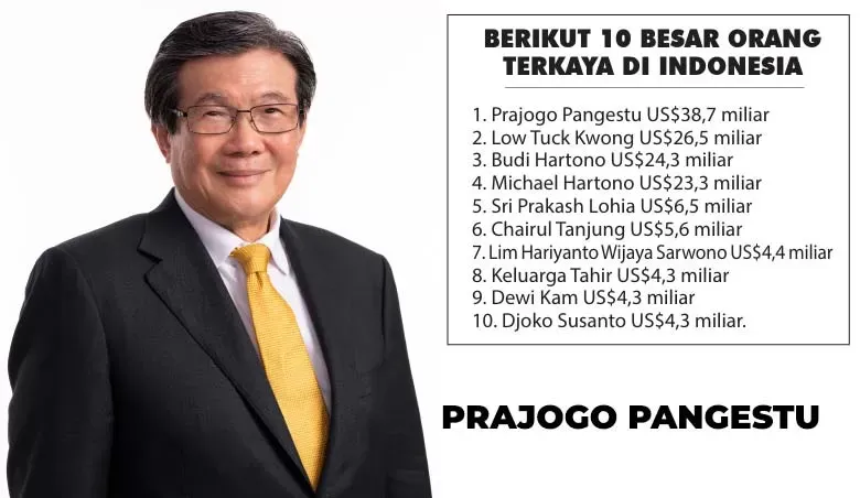 Prajogo Pangestu Kembali Jadi Orang Terkaya di Indonesia, Ini Rincian Kekayaannya