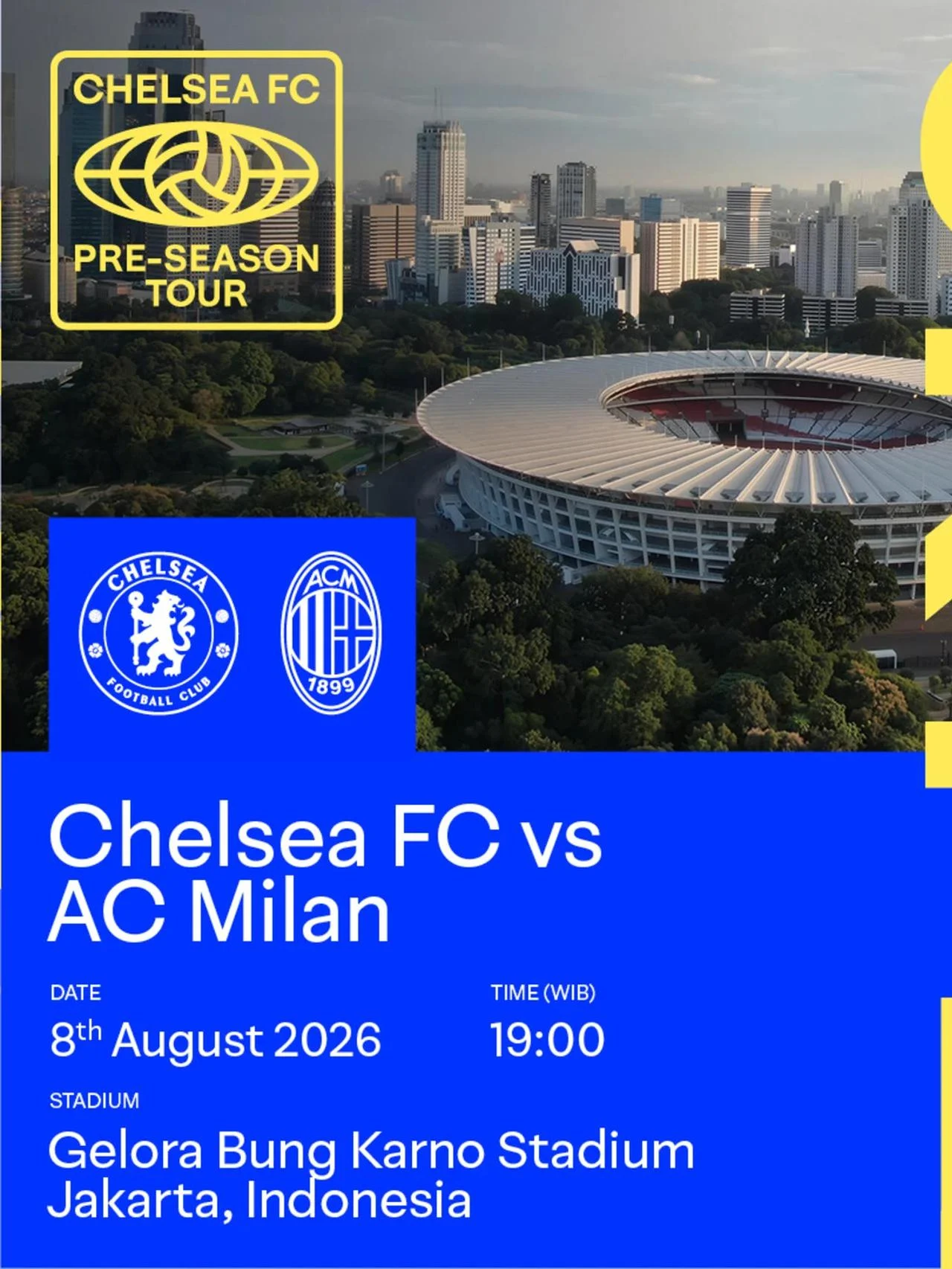 Chelsea FC Siap Hadapi AC Milan di Indonesia Setelah Kedatangan AC Milan di Soekarno Hatta