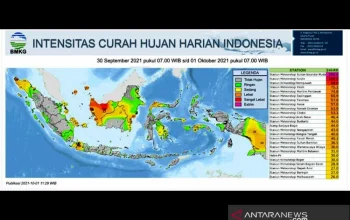 Cuaca di Pangkal Pinang Diperkirakan Cerah, Sementara Sebagian Besar Wilayah Indonesia Berawan