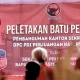 Hasto Kristiyanto Hadiri Peletakan Batu Pertama Kantor DPC PDIP Samosir