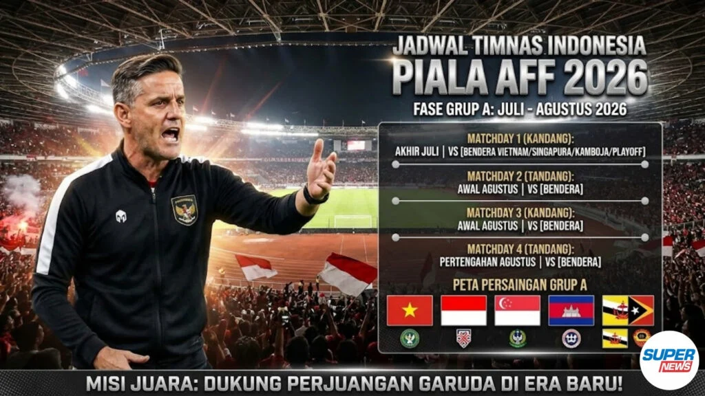 Jadwal Indonesia di Piala AFF 2026: Persiapan Timnas Indonesia Menghadapi Lawan Berat
