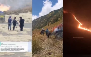Kebakaran Gunung Bromo Meluas, Kawasan Wisata Ditutup Total