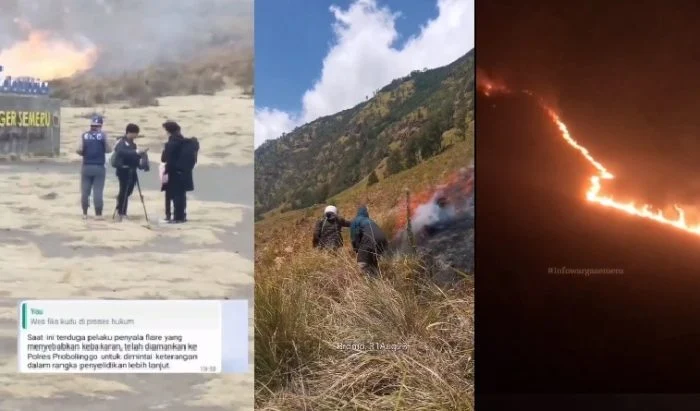 Kebakaran Gunung Bromo Meluas, Kawasan Wisata Ditutup Total
