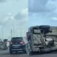 Kecelakaan di Tol Jagorawi: Mobil Listrik BYD dan Toyota Raize Terguling