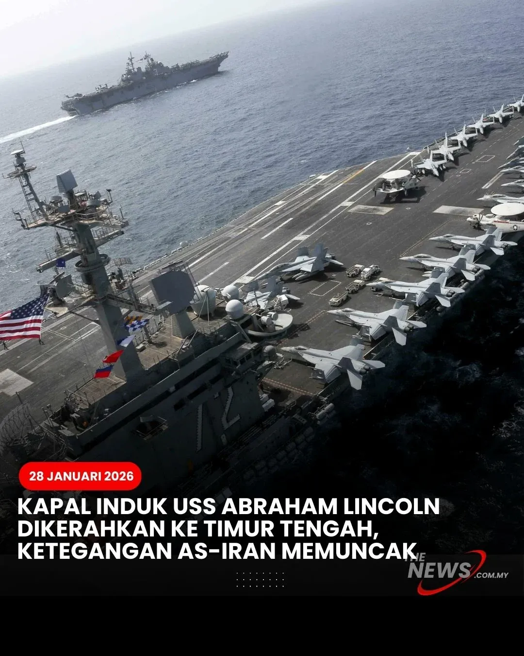 Kerusuhan di Kapal Induk USS Abraham Lincoln: Tujuh Tentara AS Tewas