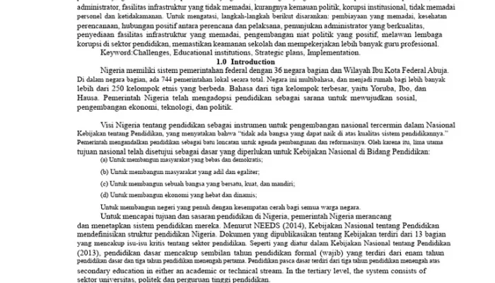 Nigeria Siap Menghadapi Tantangan Pendidikan dan Ekonomi