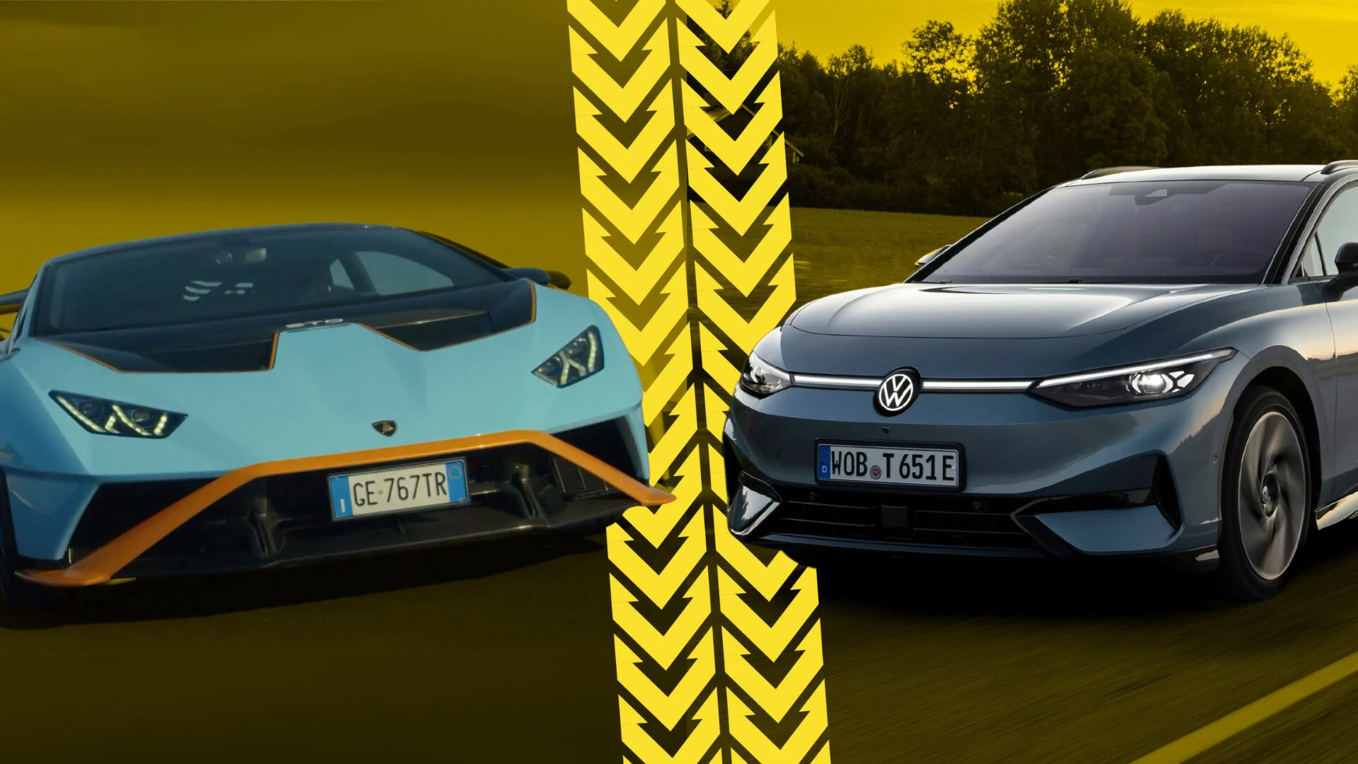Pertarungan Seru antara VW ID.7 Tourer dan Lamborghini Huracan STO: Kepraktisan vs Kekuatan