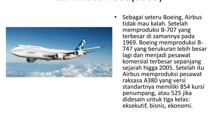Pesawat Airbus A380: Kesuksesan dan Kegagalan yang Menjadi Bagian Sejarah