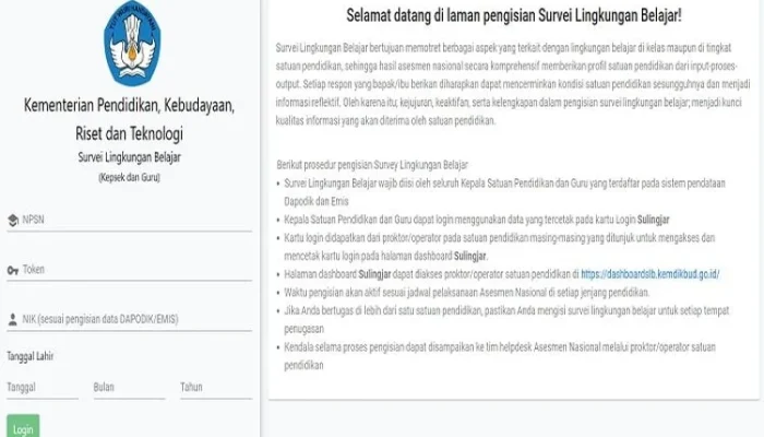 Survei Lingkungan Belajar 2026: Pendaftaran, Jadwal, dan Informasi Lengkap