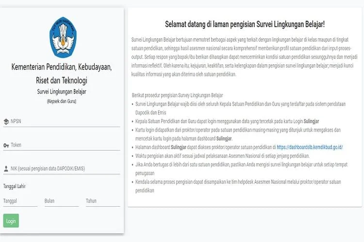 Survei Lingkungan Belajar 2026: Pendaftaran, Jadwal, dan Informasi Lengkap